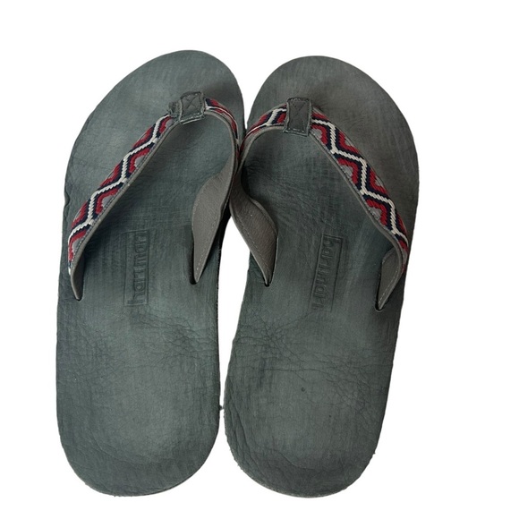 hari mari mens flip flap sandals Gray Multicolored size 11